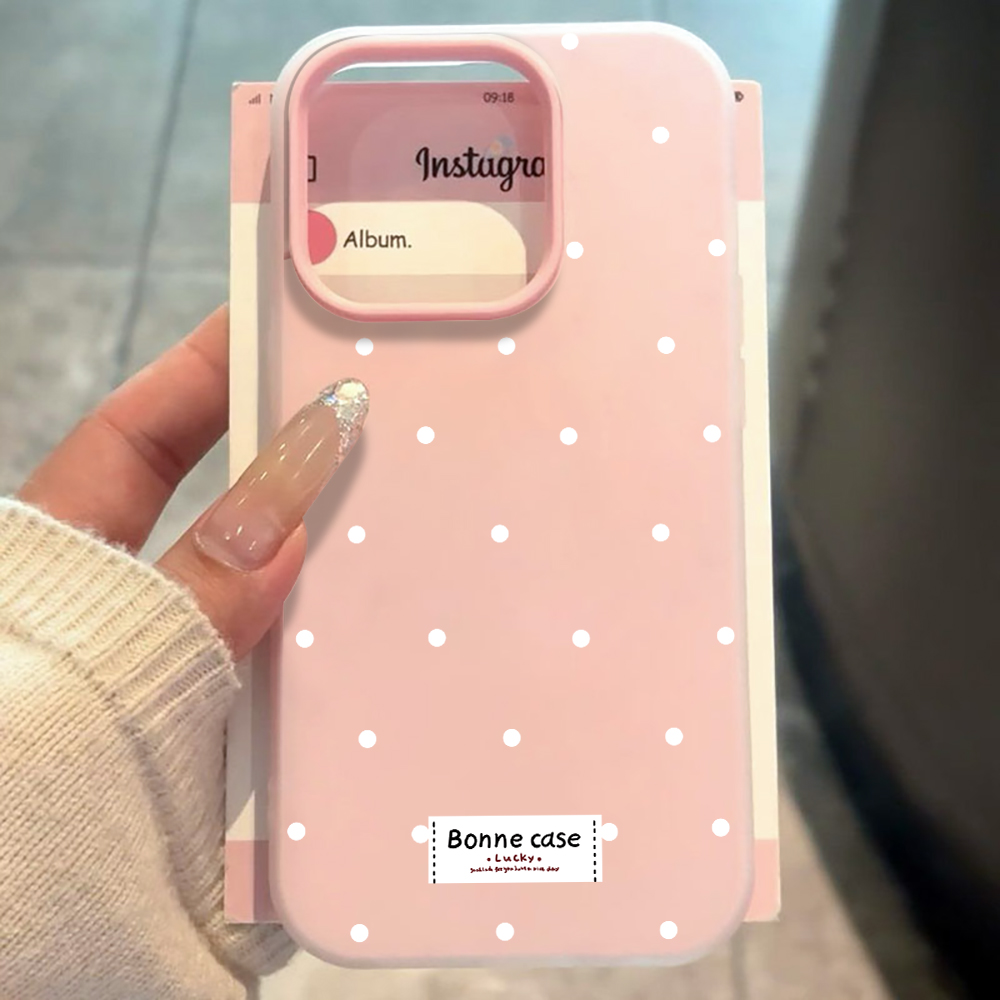 Samsung Galaxy A55 - Coque de protection anti-poussière à pois